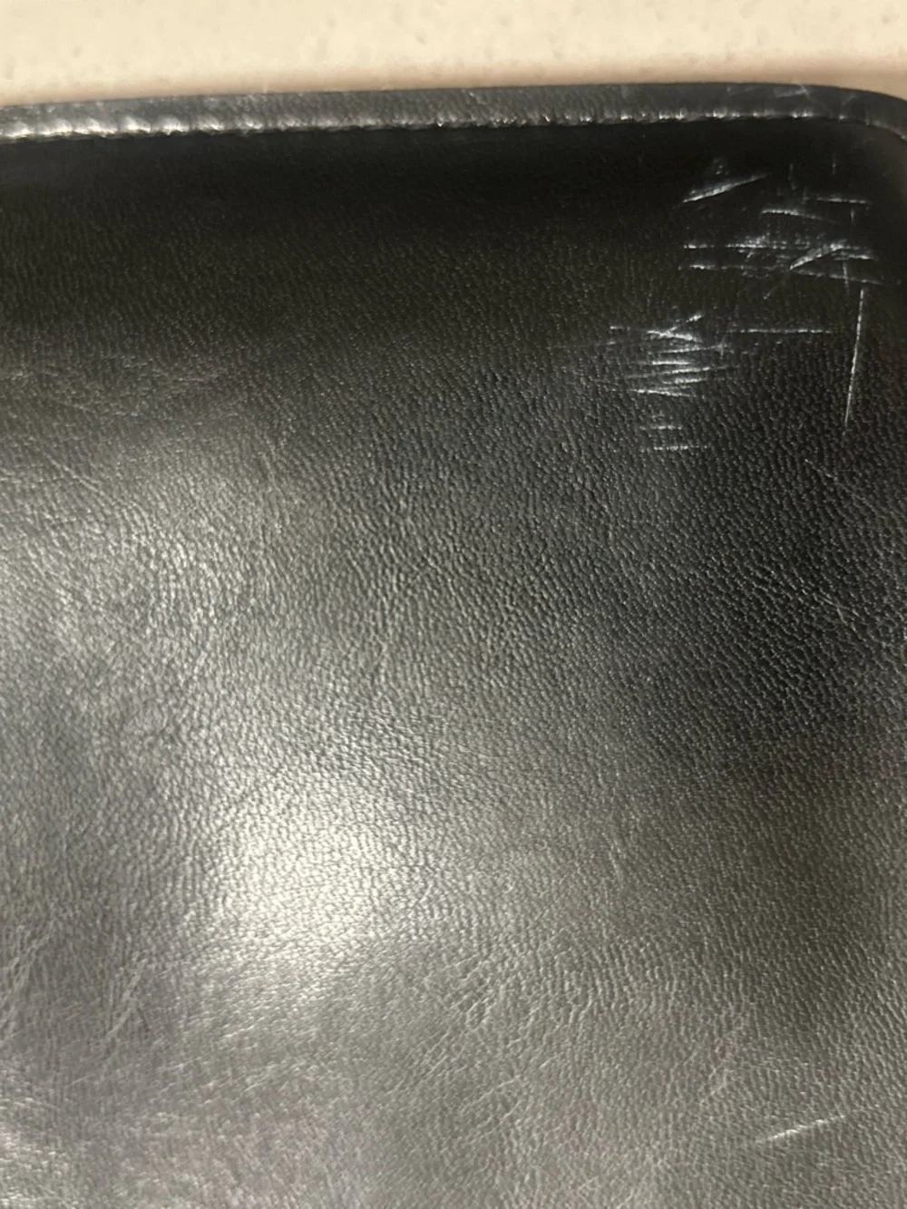 Vintage HAZEL Black Leather Briefcase with retractable handles